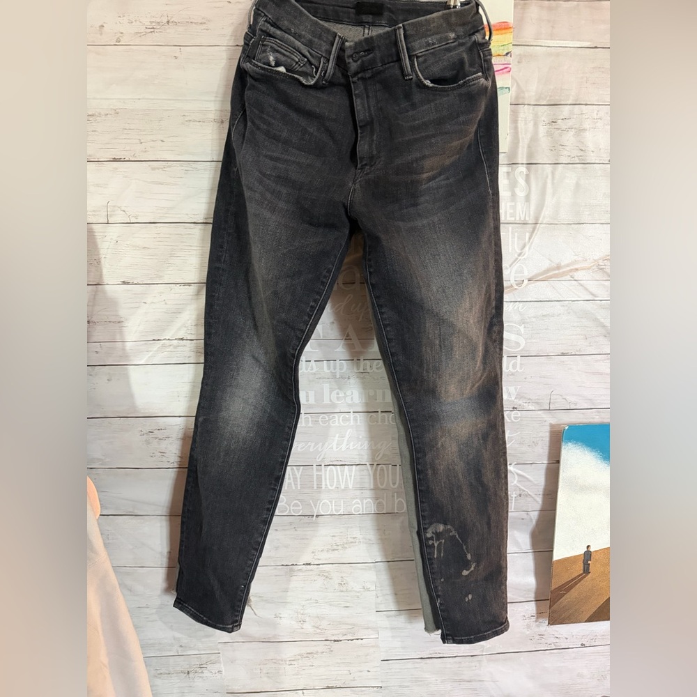 MOTHER BUNDLE Charcoal Skinny Jeans and black pair 29